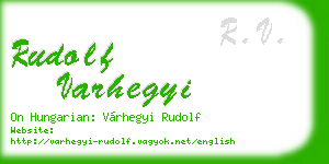 rudolf varhegyi business card